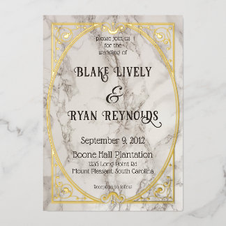 Marble Art Nouveau Folieneinladung