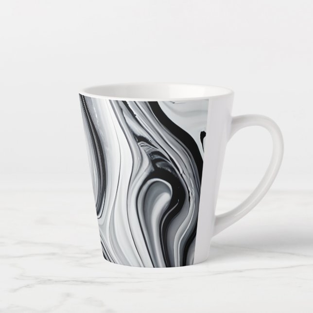 Marble aus gedämpften Tinten - zeitlose Eleganz Milchtasse (Rechts)