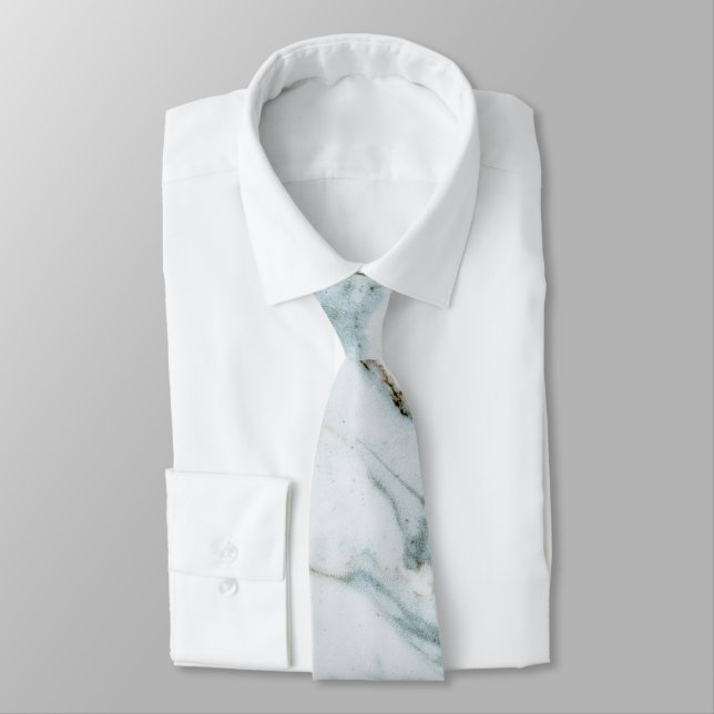 Marble Background Neck Tie Krawatte (Gebunden)