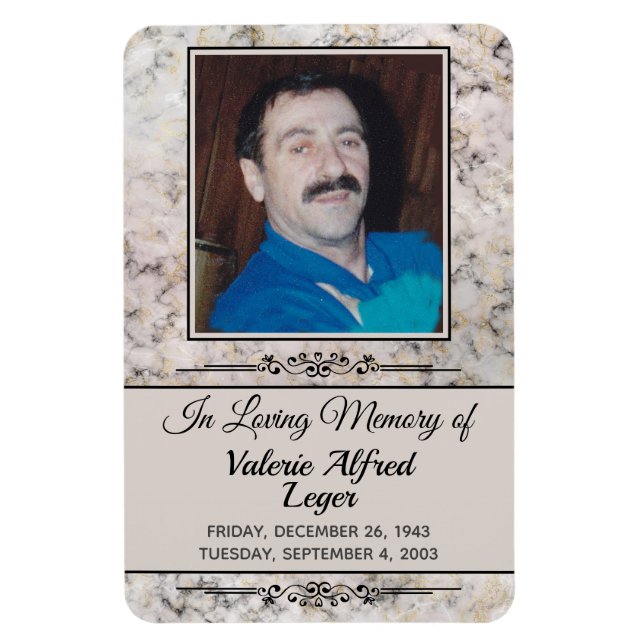 Marble benutzerdefinierte Memorial Keepsakes Magnet (Vertikal)