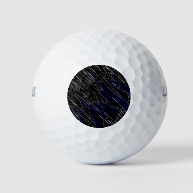 Marble Black Blue Golfball (Vorderseite)