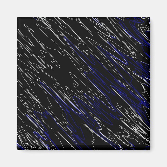 Marble Black Blue Magnet (Vorne)