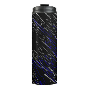 Marble Black Blue Thermosbecher