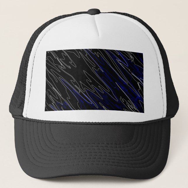 Marble Black Blue Truckerkappe (Vorderseite)