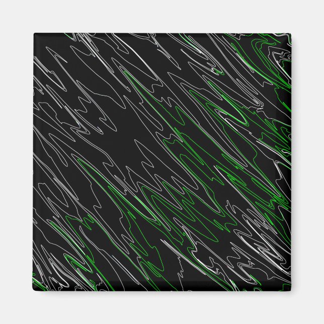 Marble Black Green Magnet (Vorne)