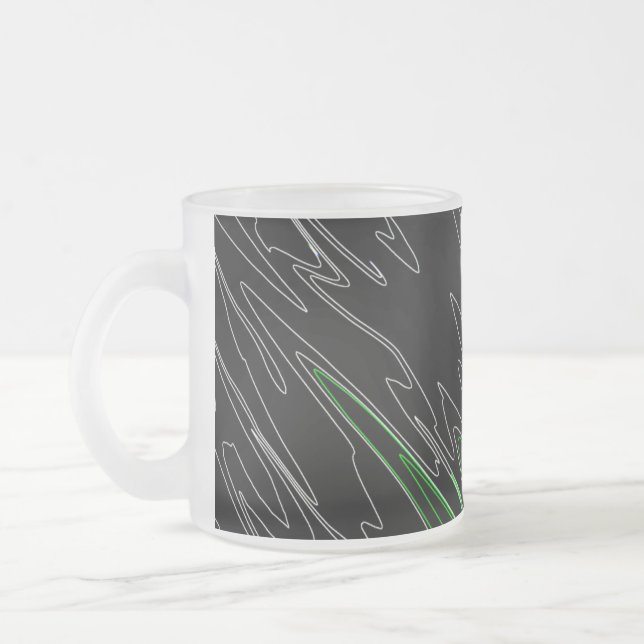 Marble Black Green Mattglastasse (Links)