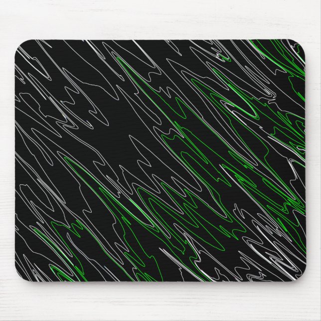 Marble Black Green Mousepad (Vorne)