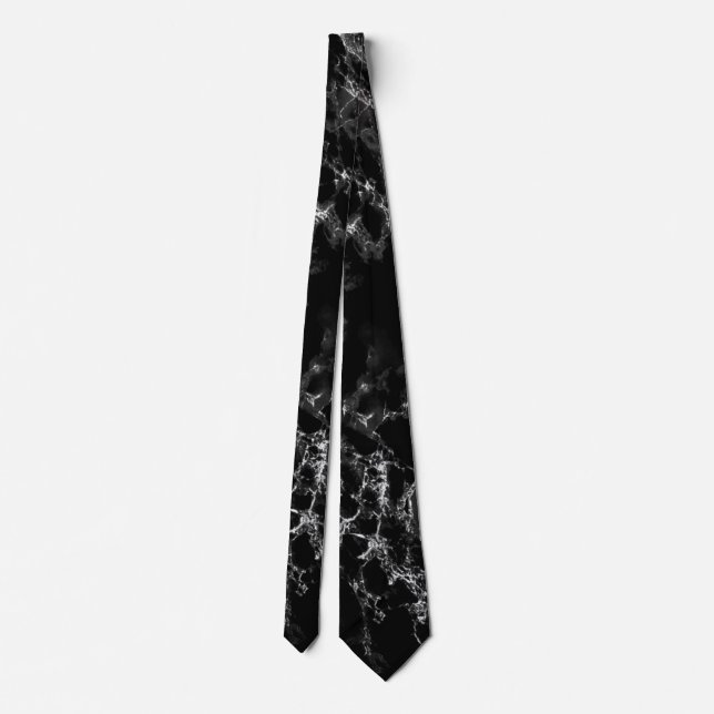 Marble Black Neck Tie Krawatte (Rückseite)