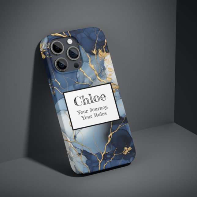 Marble Blue&Gold Ihre Reise, Ihre Regeln Case-Mate iPhone Hülle (Von Creator hochgeladen)
