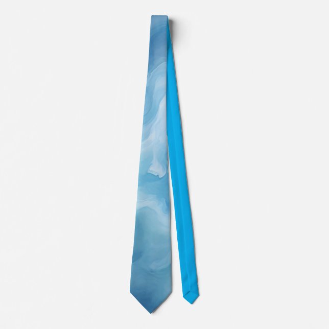 Marble Blue Neck Tie Krawatte (Vorderseite)