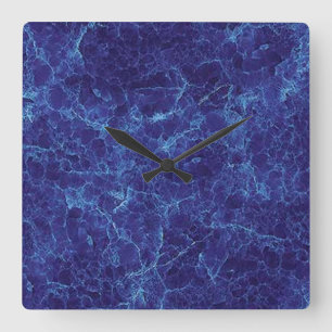 Marble Blue Wall Clock Quadratische Wanduhr
