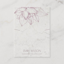 MARBLE BLUSH PINK LOTUS EINFACHE NECKLACE DISPLAY