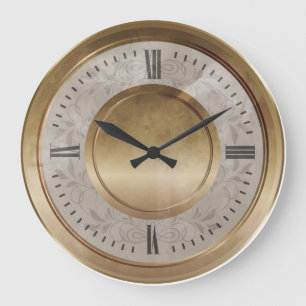 Marble Brass Clock Große Wanduhr