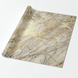 Marble Champaigne Gold Gray Metal Stroke Geschenkpapier