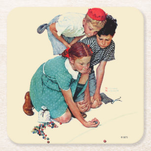 Marble Champion Rechteckiger Pappuntersetzer