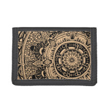 Marble Circle wallet. mandala pattern