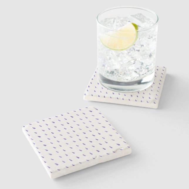 Marble Coaster - Purple Pattern Steinuntersetzer (Seitenansicht)