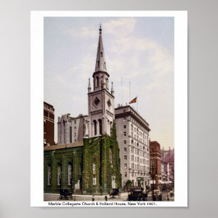 Marble Collegiate Church, Holland House New York Poster