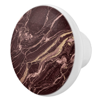 Marble Dark Red Elegant Luxury Modern Aesthetic Keramikknauf