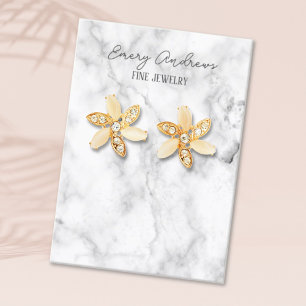 Marble Designer Jewelier Earring Holder Display Visitenkarte