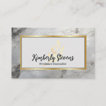 Marble Dream Gold Leaf Business Card MW1001