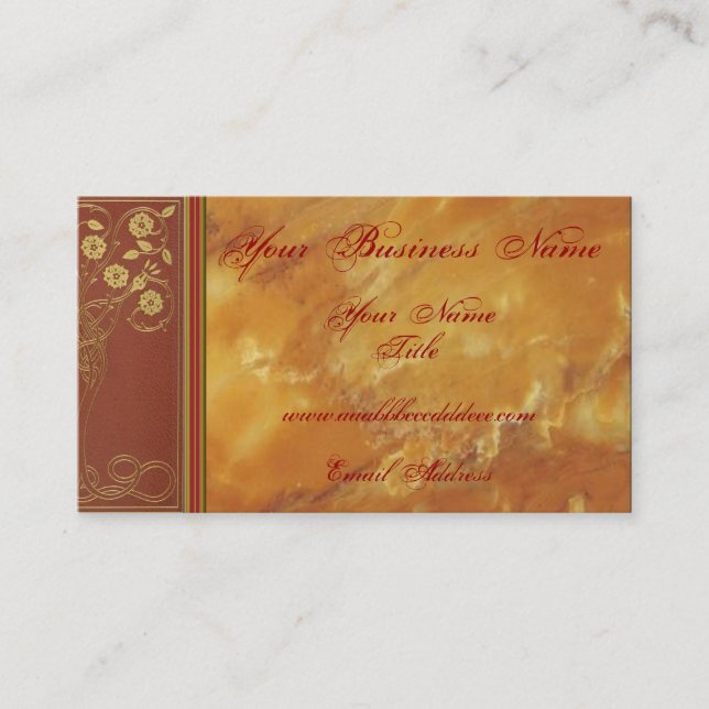 Marble Elegance Business Card Visitenkarte (Vorderseite)