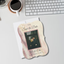 Marble Elegant Wedding Save the Date