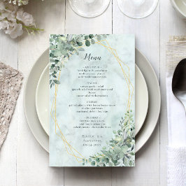 Marble Eucalyptus Greenery Elegante Wedding Menu