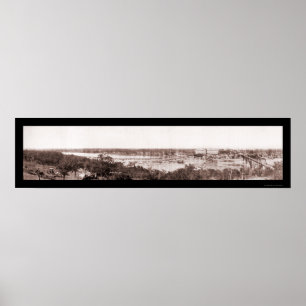 Marble Falls TX Landschaftliches Foto 1908 Poster