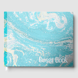 Marble Foil Guest Book Gästebuch