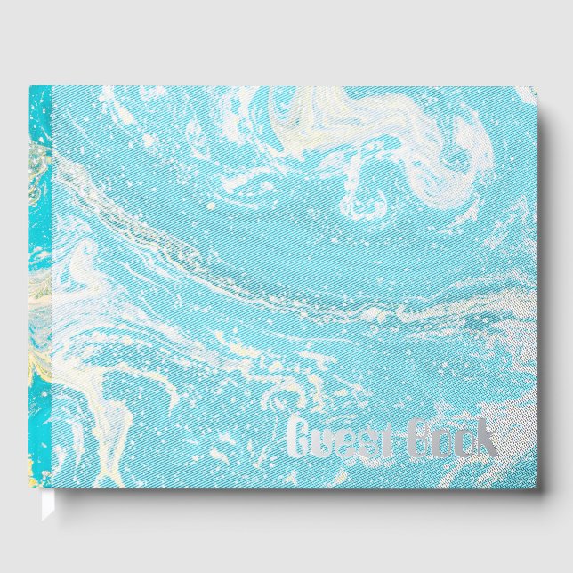 Marble Foil Guest Book Gästebuch (Vorderseite)