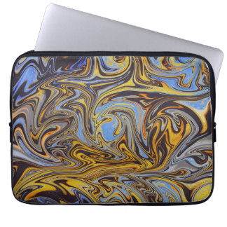 Marble Forms – Blue & Gold Art Mouse Pad Laptopschutzhülle