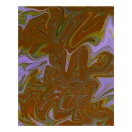 Marble Forms – Terracotta Warm Abstract Poster