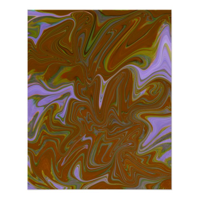 Marble Forms – Terracotta Warm Abstract Poster (Vorderseite)