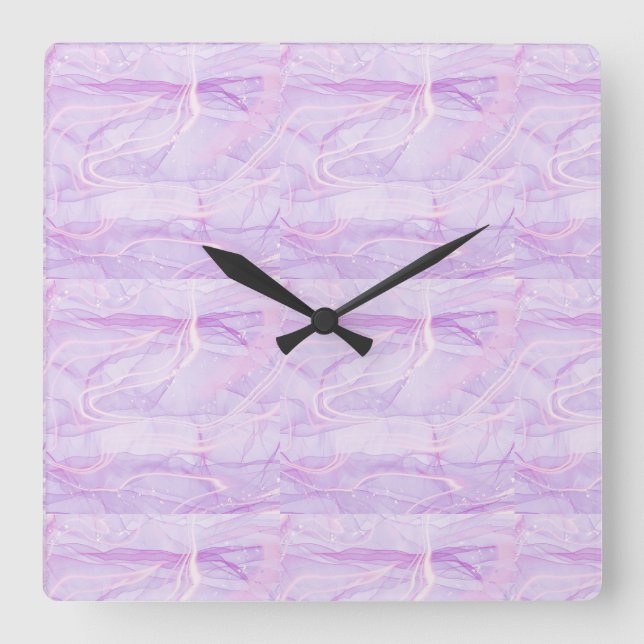 MARBLE GALAXY  QUADRATISCHE WANDUHR (Vorderseite)