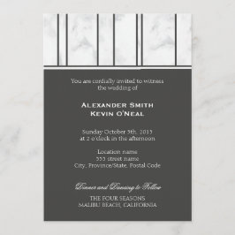 Marble Gay Wedding Einladung