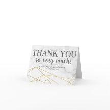 Marble Geometric Elegant Hochzeit Dankeschön Karte