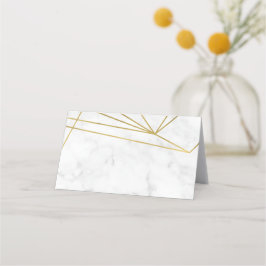 Marble Geometric Elegant Wedding Platzkarte