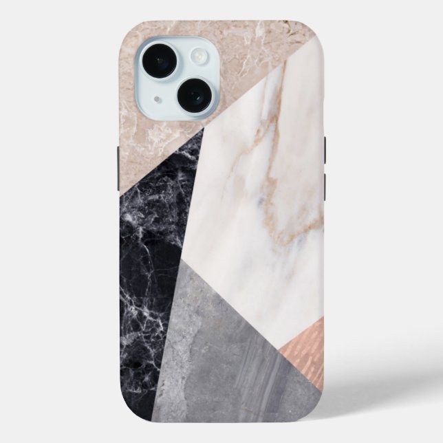Marble Geometry Print Case-Mate iPhone Hülle (Rückseite)