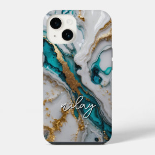 Marble Glitzer Mit Monogramm Case- Mate iPhone Cas 14 Hülle