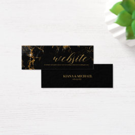 Marble Glitzer Wedding Website Black Gold ID644