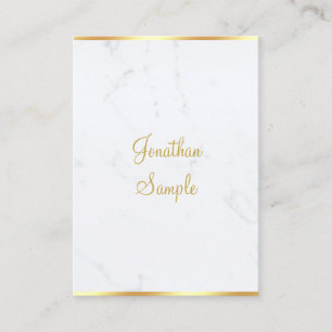 Marble Gold Calligraphy Script Elegante Vorlage Visitenkarte