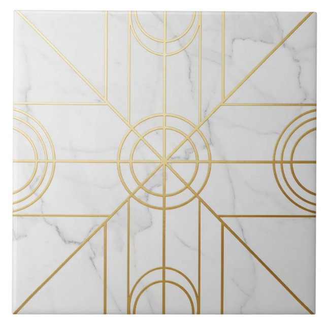 Marble & Gold Harmony Fliese (Vorderseite)