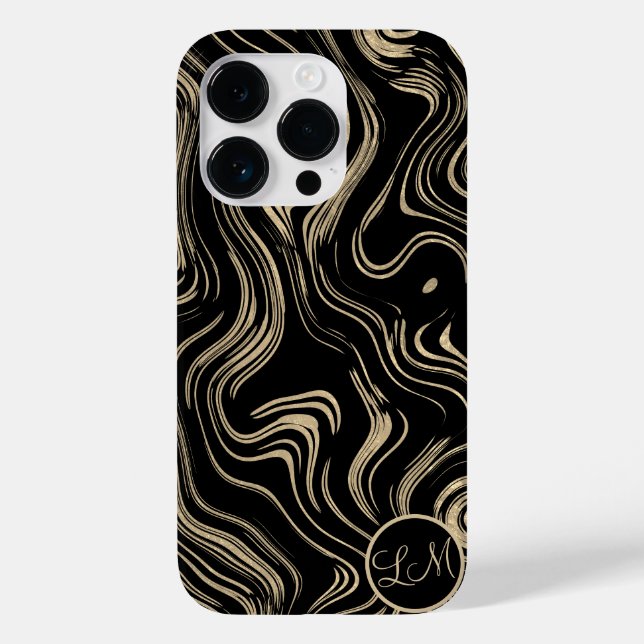 Marble Gold Personalisiert Phone Case (Rückseite)