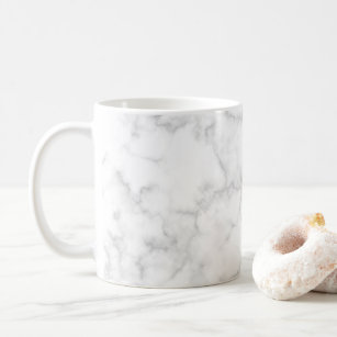Marble Gray White Abstrakt Pattern Modernes Elegan Kaffeetasse