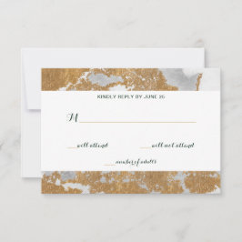 Marble Green und Gold Wedding rsvp