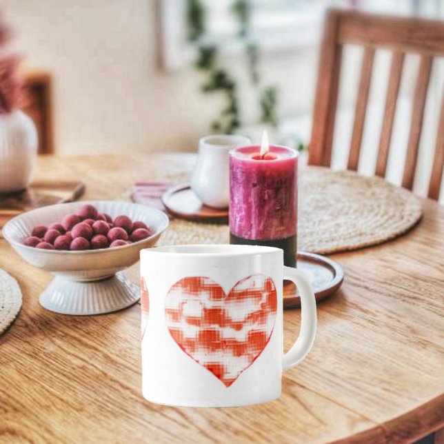 Marble Heart Jumbo-Tasse (Enjoy your favorite hot beverage in your lovely Marbled Heart Giant Coffee Mug!)