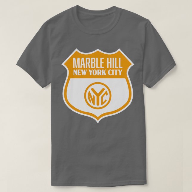 Marble Hill New York City Retro Token Shield Gold T-Shirt (Design vorne)