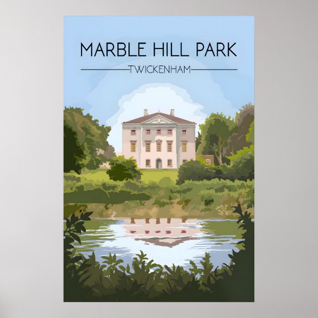 Marble Hill Park Twickenham Reiseplakat Poster (Vorne)