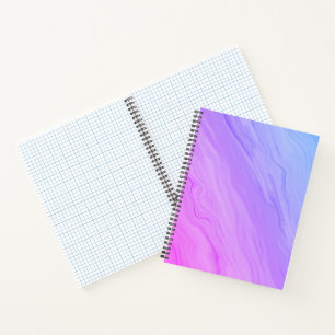Marble Luxe - Blau und Lila Farbton Notizbuch